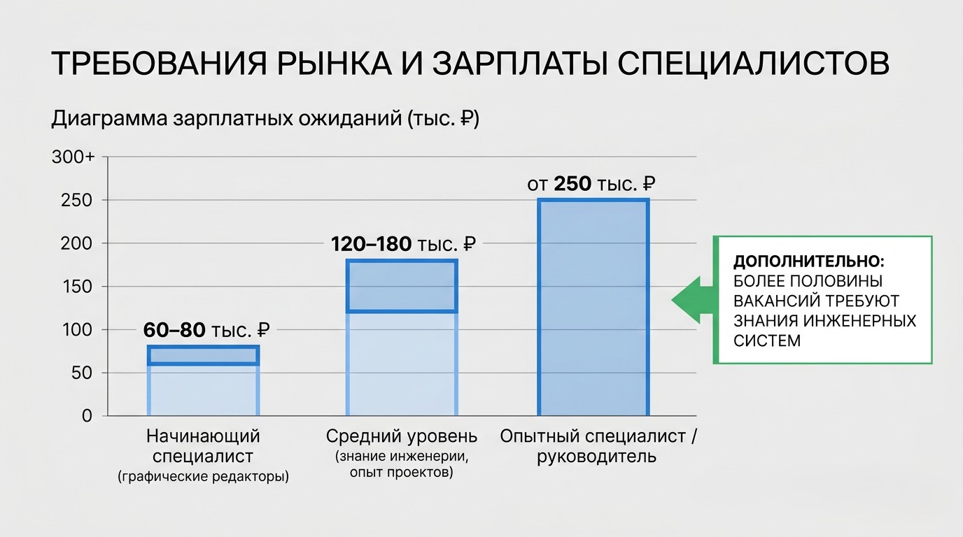 Требования рынков и зарплаты специалистов